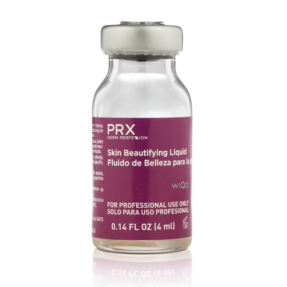 A vial of PRX Derm Perfexion Skin Beautifying Liquid