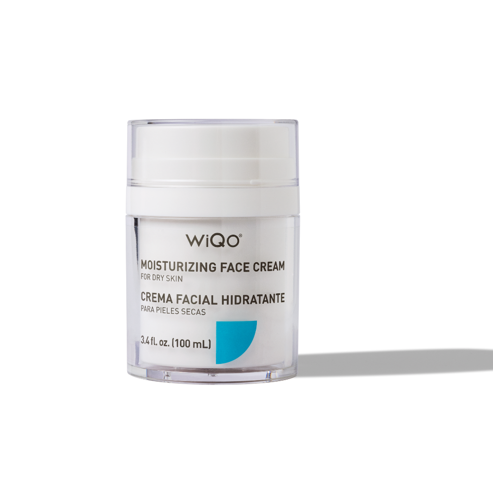 A bottle of WiQo's moisturizing face cream