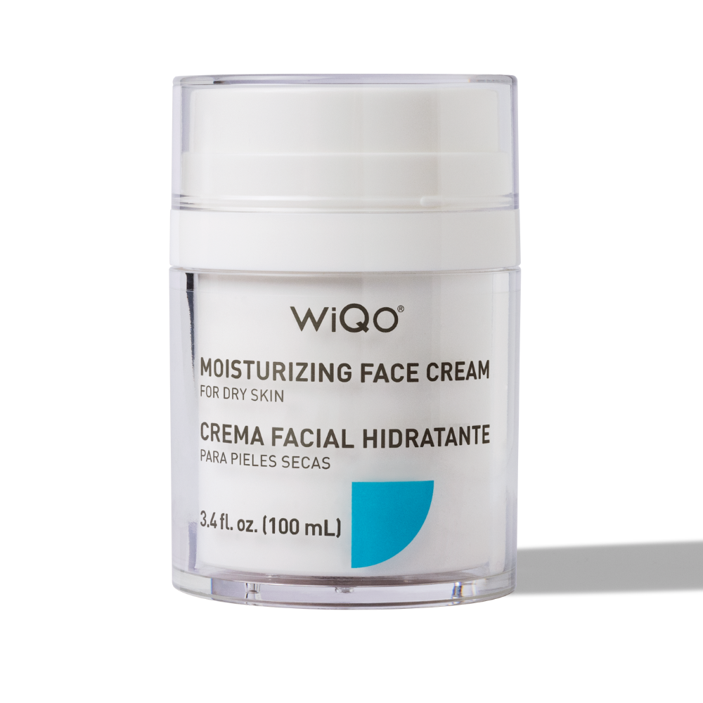 A bottle of WiQo&#39;s Moisturizing Face Cream for dry skin