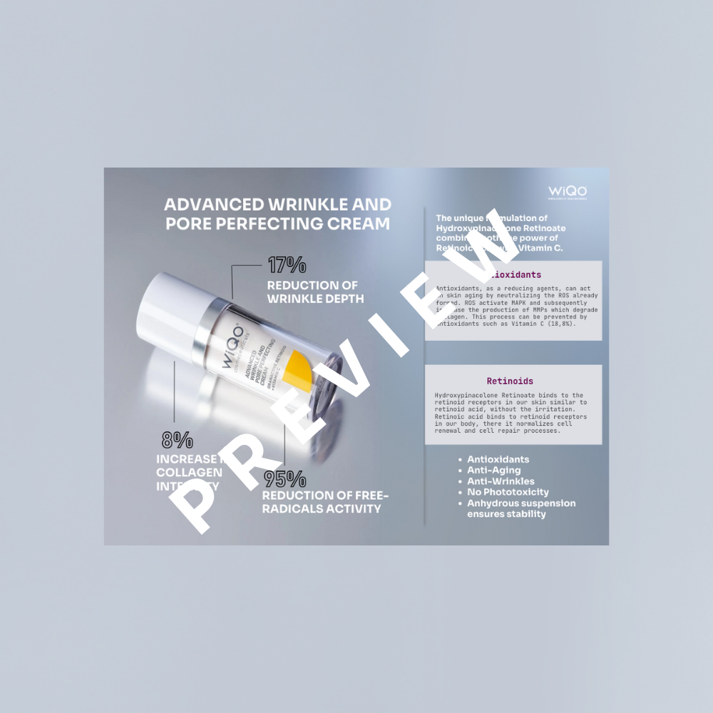 Advanced Wrinkle And Pore Perfecting Cream &amp; Balancing Cream - Product Sales Flyer