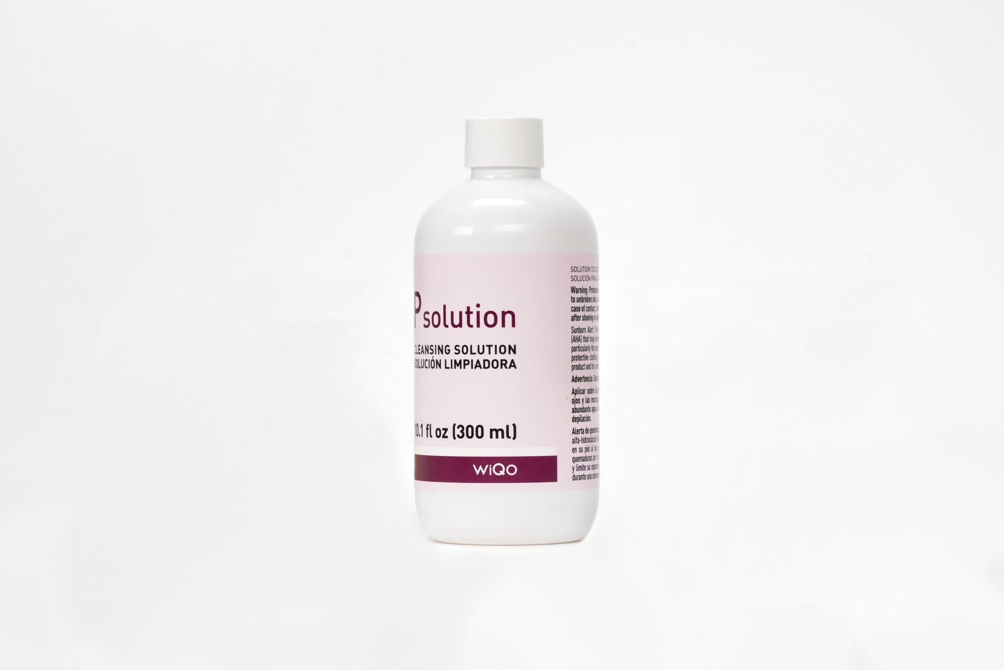 A bottle of PSolution from WiQo, a cleaning solution