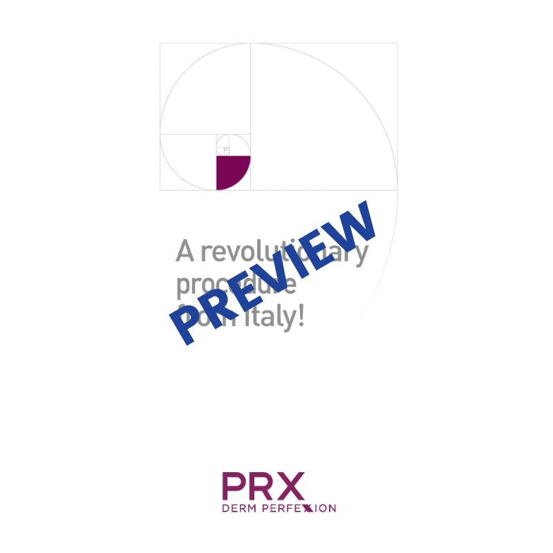 The cover of a patient brochure for PRX Derm Perfexion